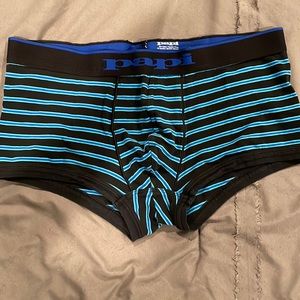USED bikini boxer briefs. Papi brand. Mens size M.
